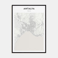 Antalya Map Portrait Poster