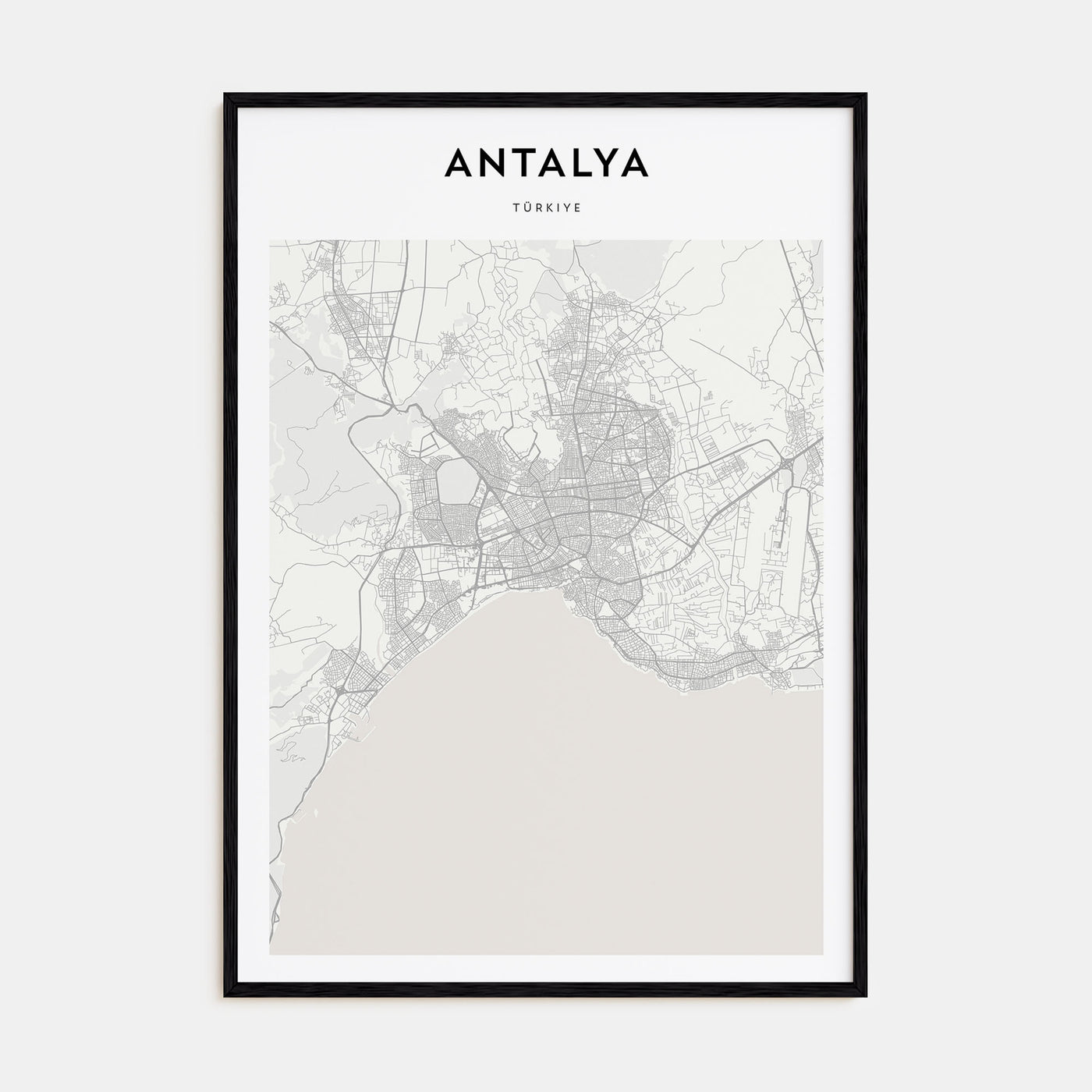 Antalya Map Portrait Poster