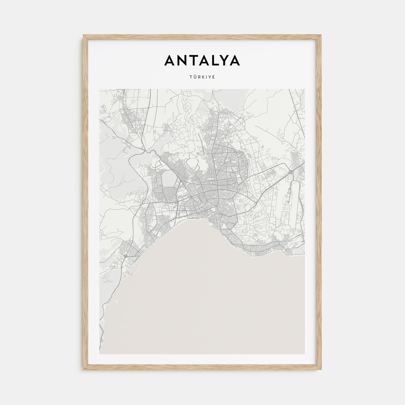 Antalya Map Portrait Poster