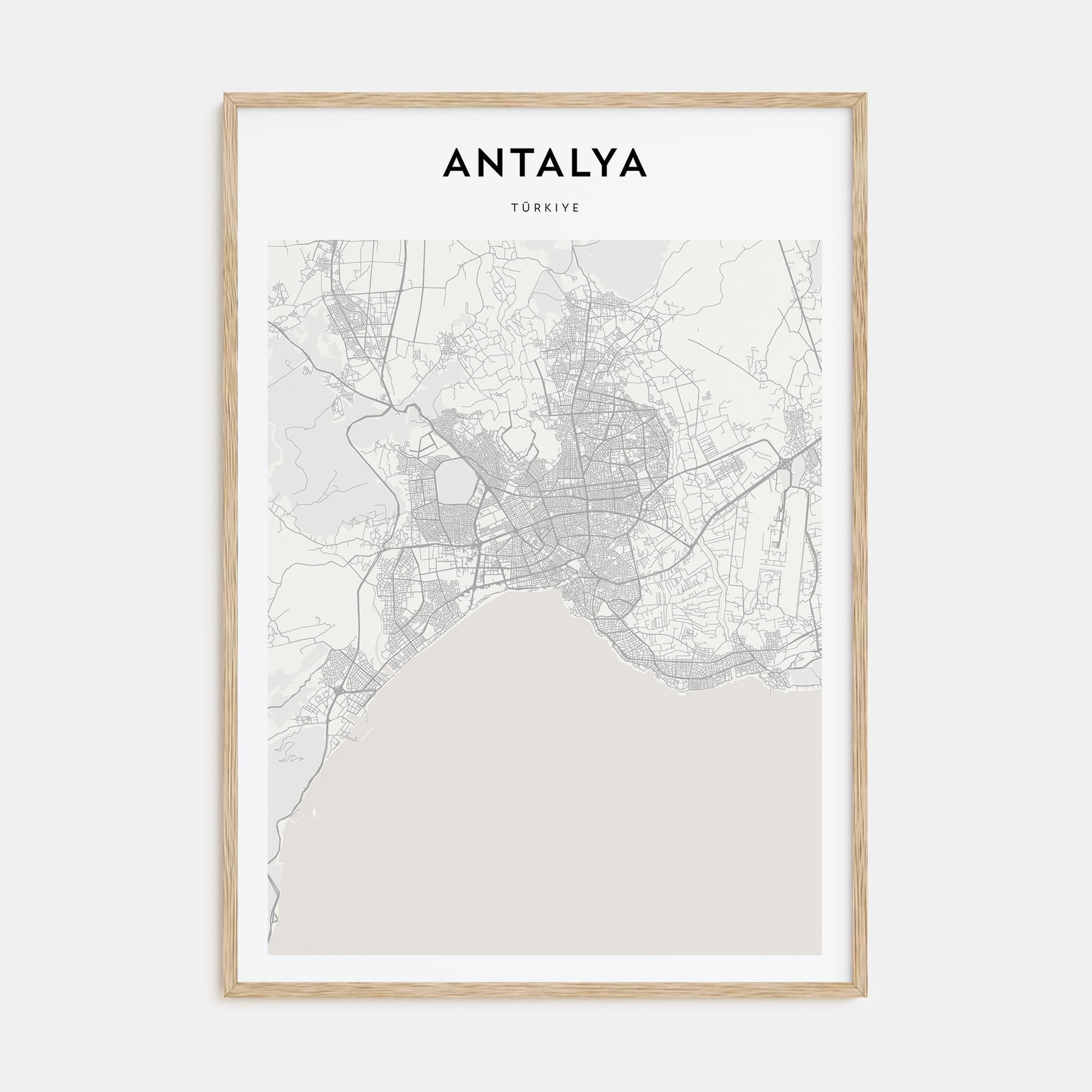 Antalya Map Portrait Poster