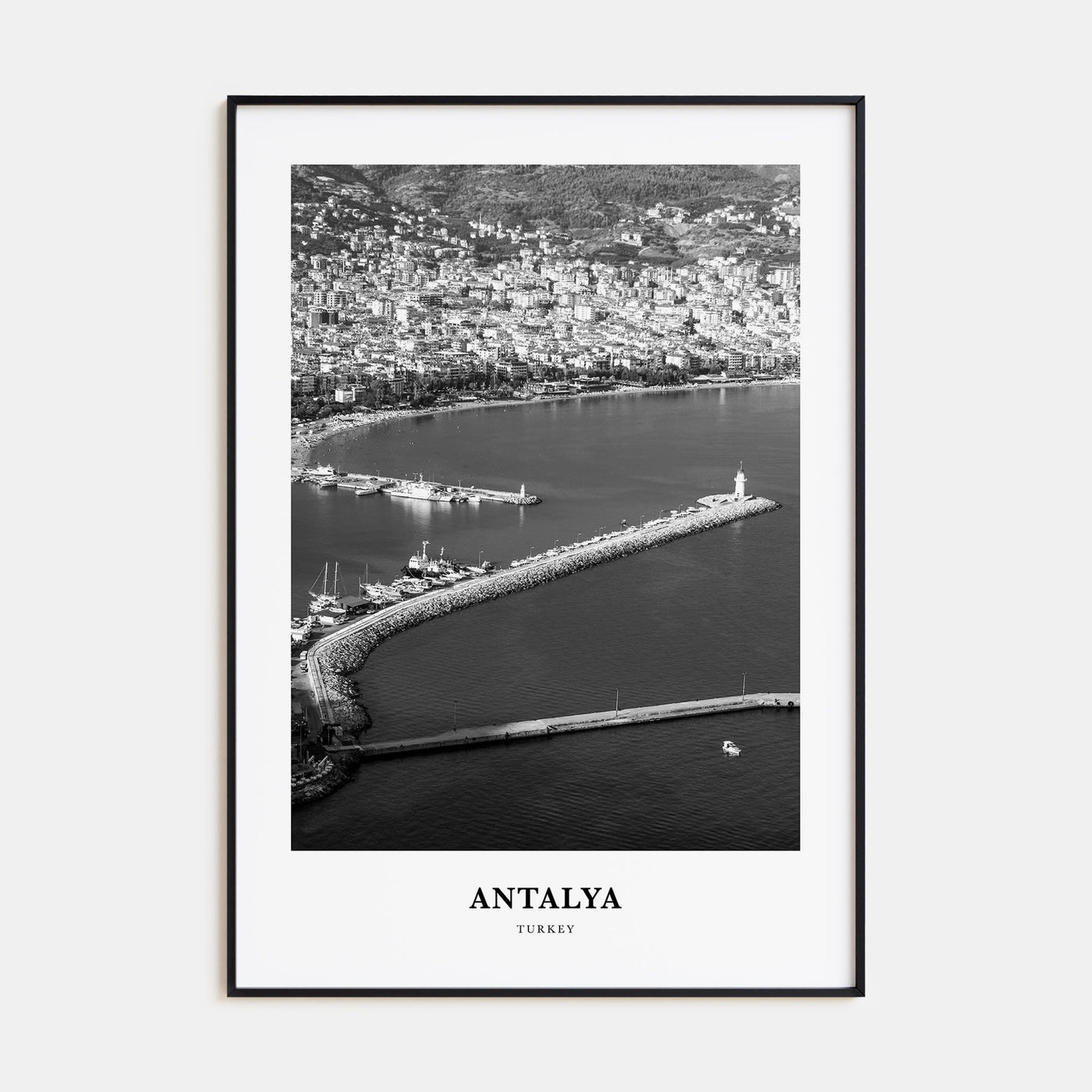 Antalya Portrait B&W Poster