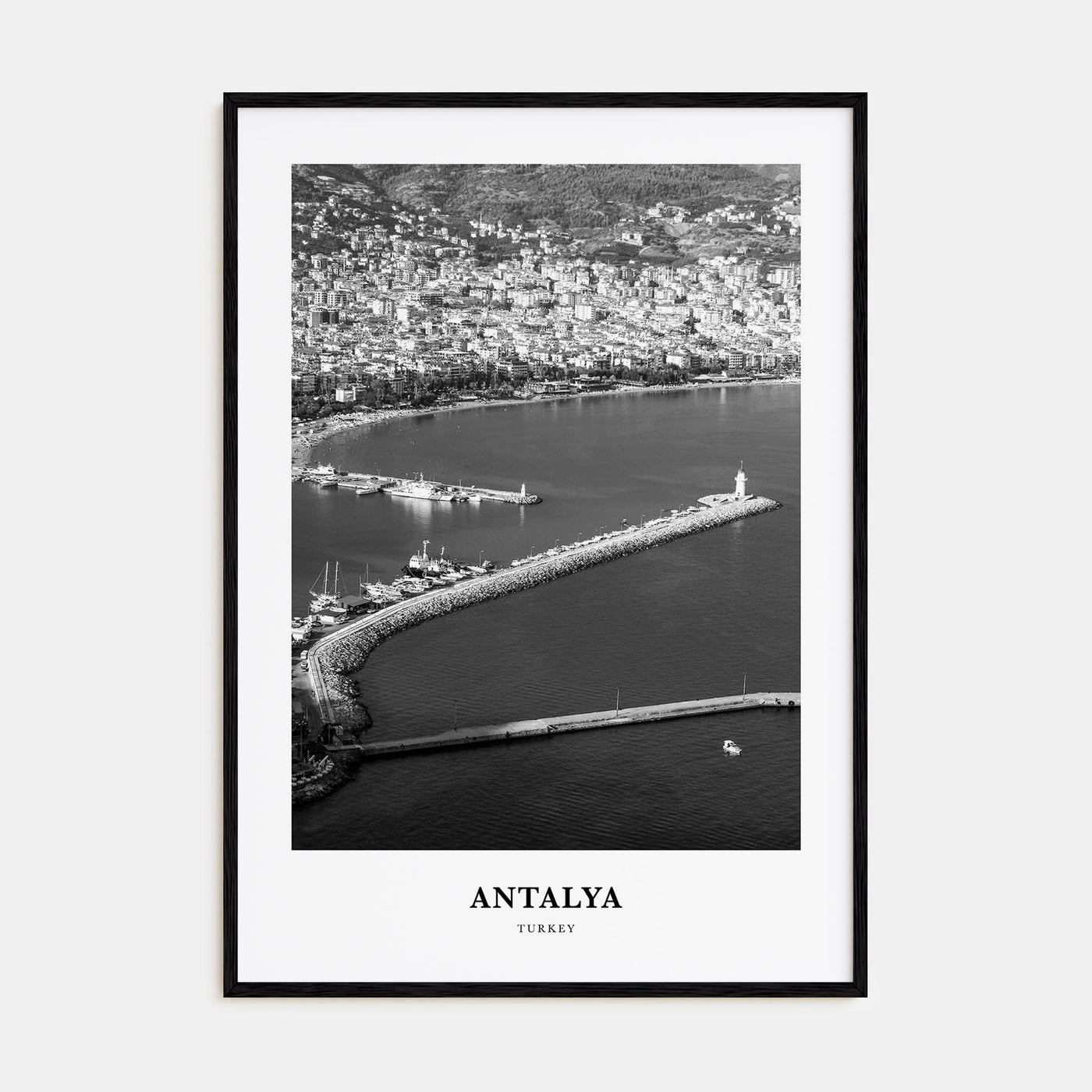 Antalya Portrait B&W Poster