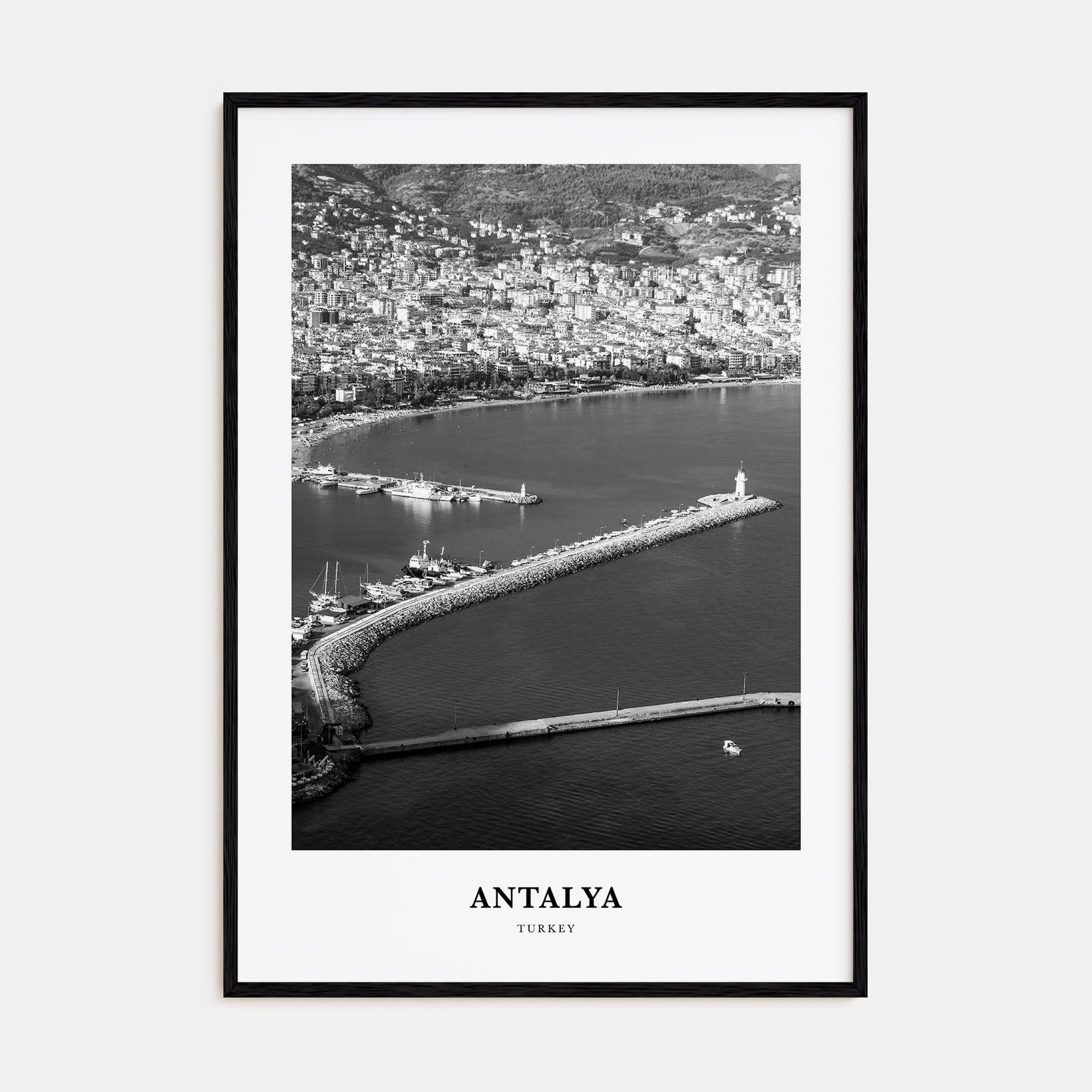 Antalya Portrait B&W Poster