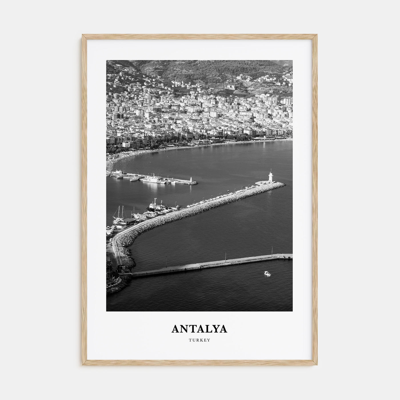 Antalya Portrait B&W Poster