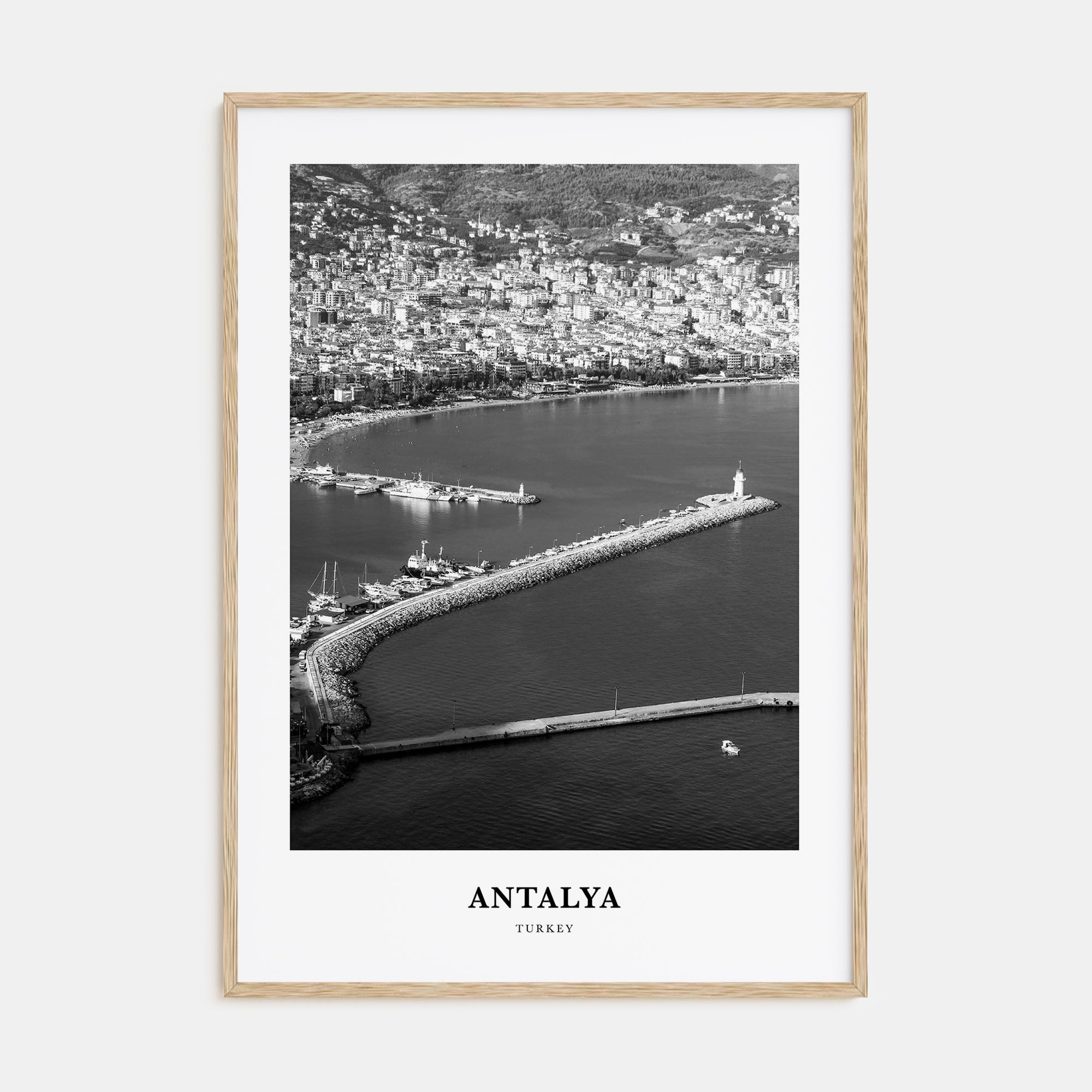 Antalya Portrait B&W Poster
