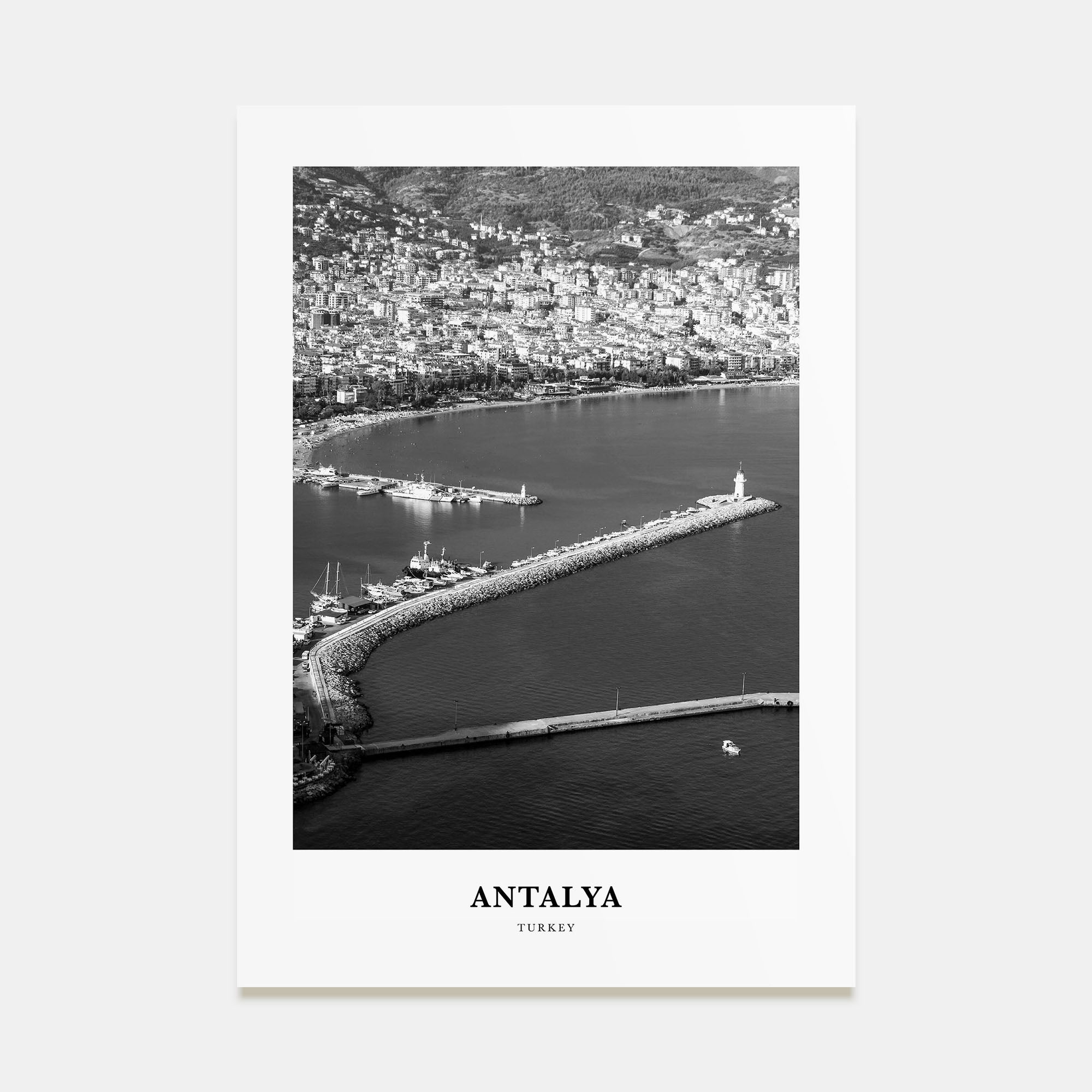 Antalya Portrait B&W Poster