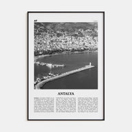 Antalya Travel B&W Poster
