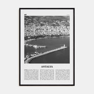 Antalya Travel B&W Poster