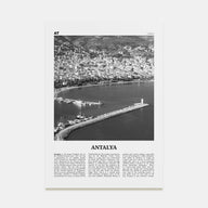 Antalya Travel B&W Poster