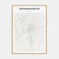 Antananarivo Map Portrait Poster