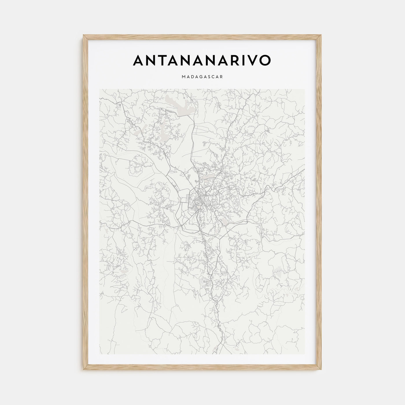 Antananarivo Map Portrait Poster