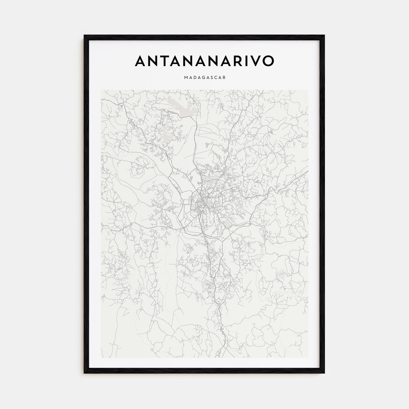 Antananarivo Map Portrait Poster