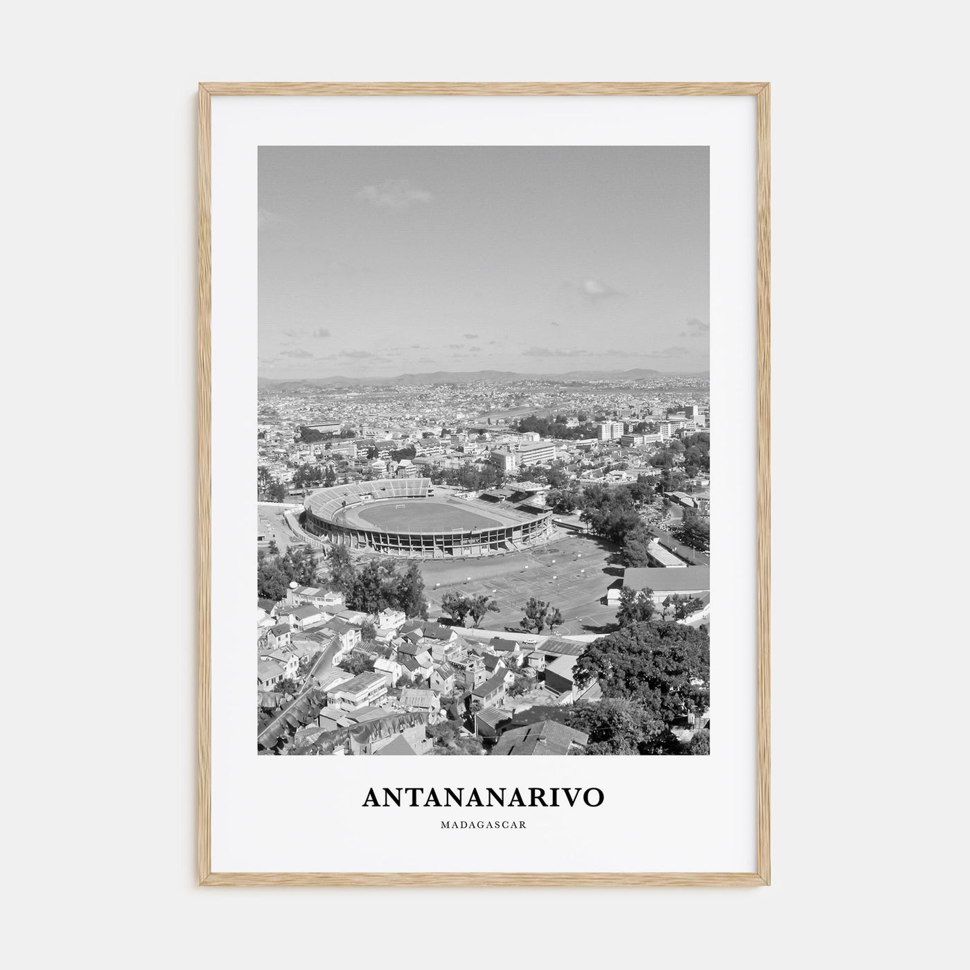Antananarivo Portrait B&W Poster