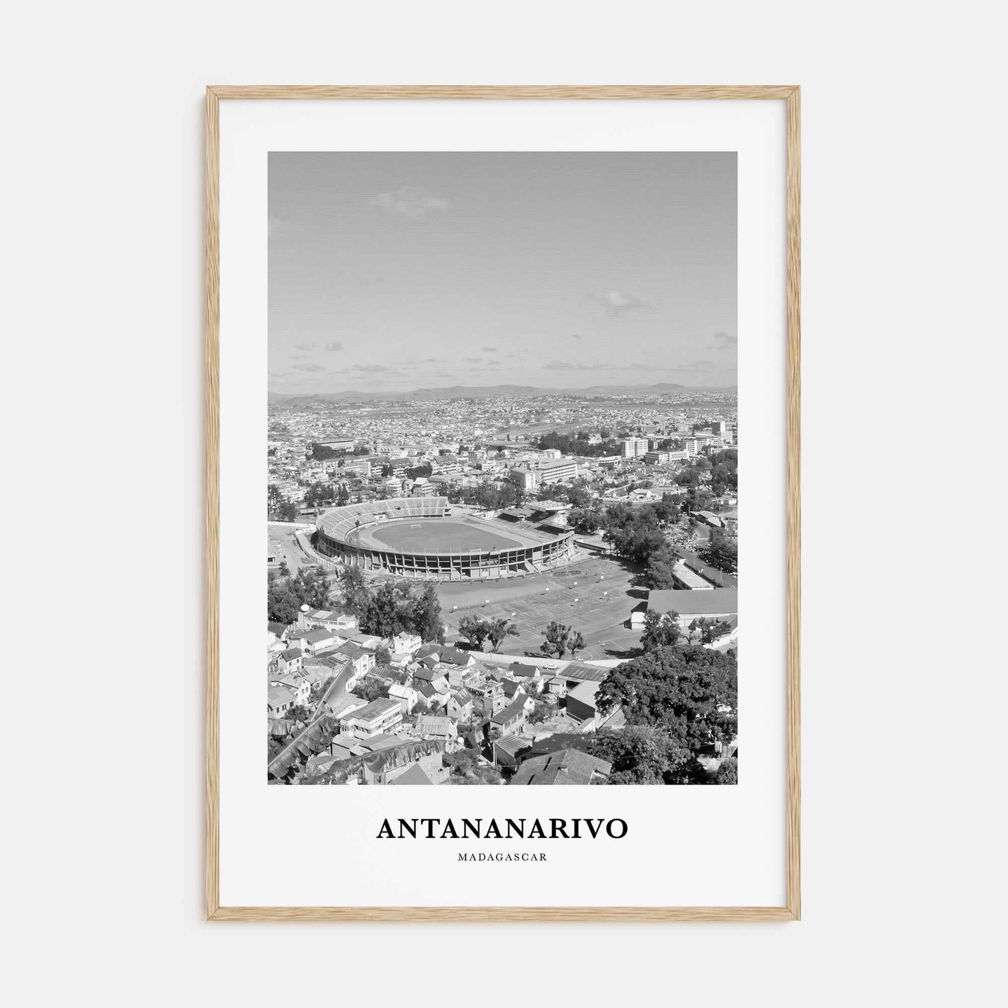 Antananarivo Portrait B&W Poster