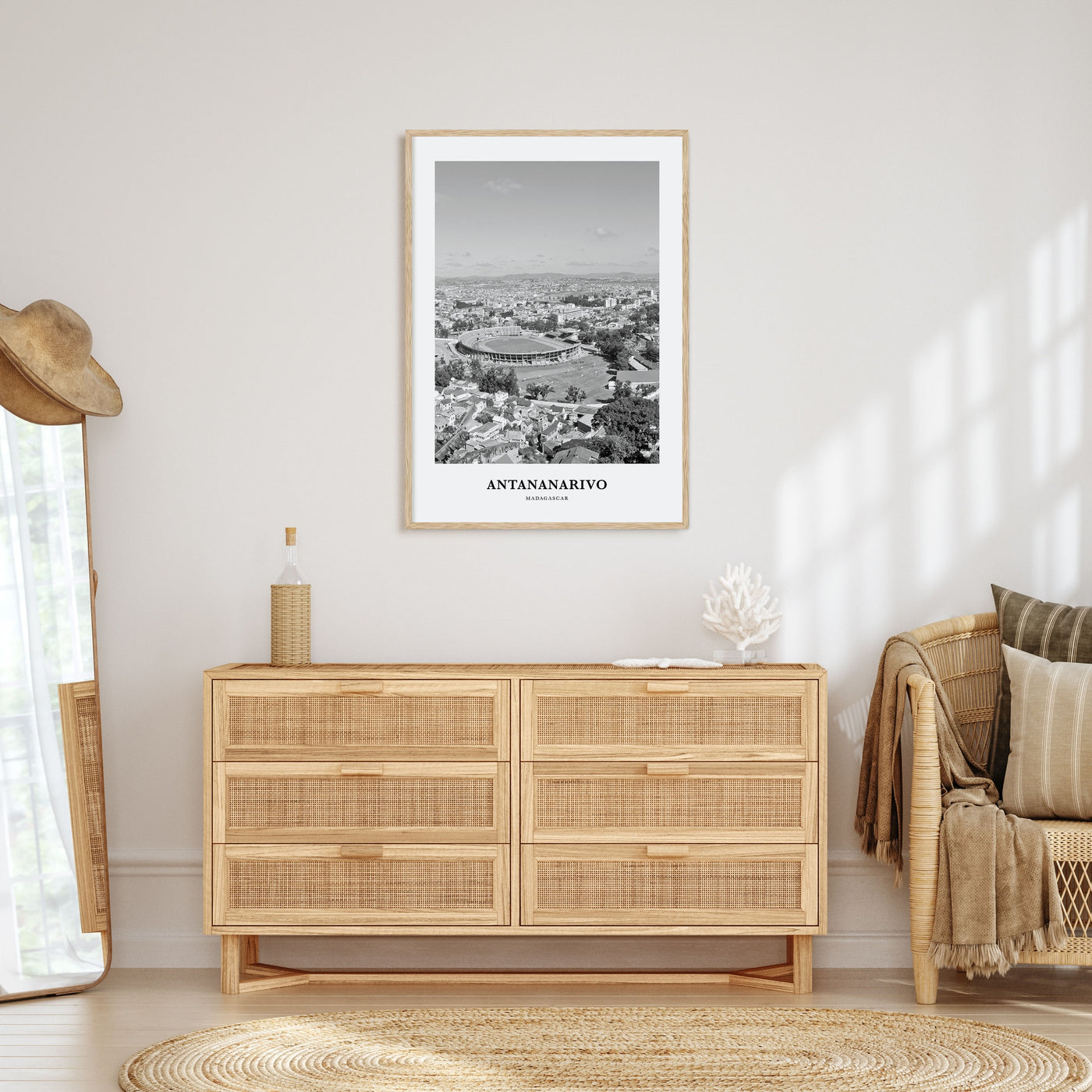 Antananarivo Portrait B&W Poster