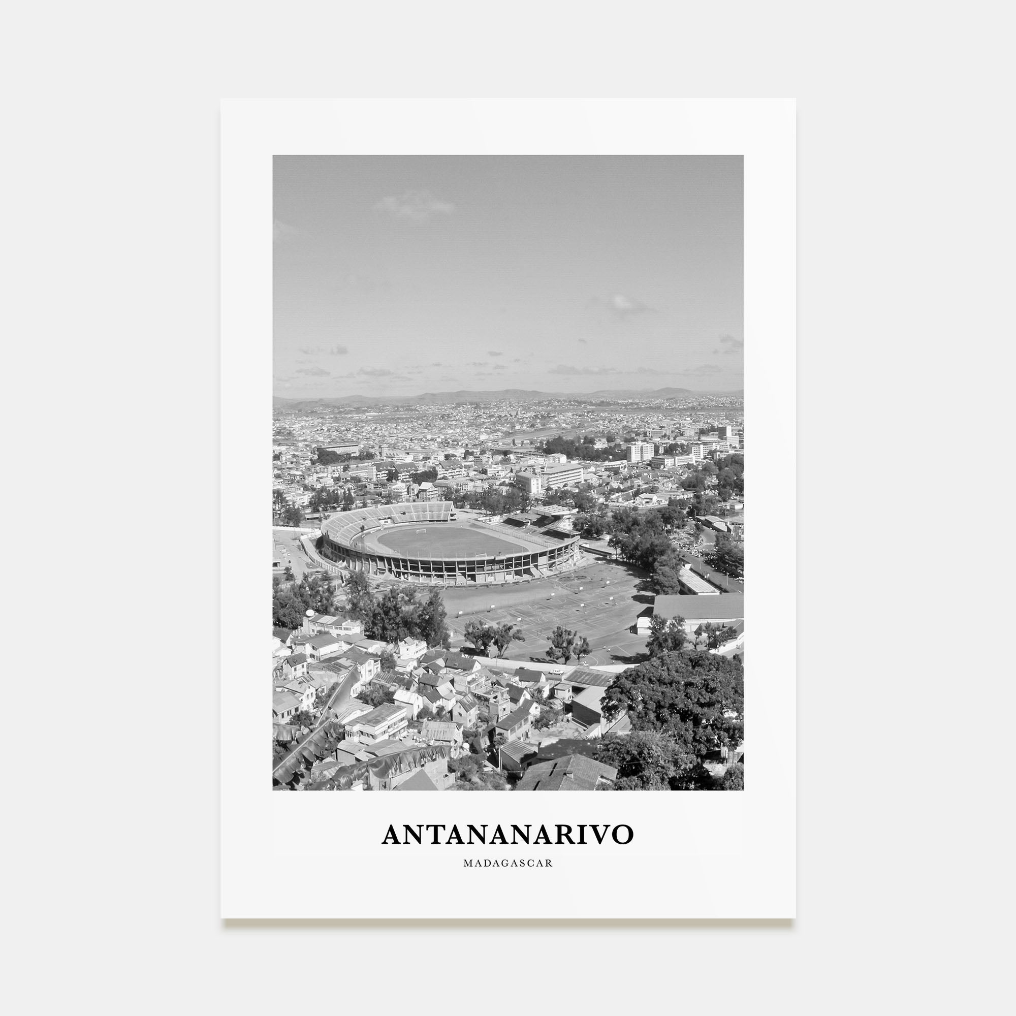 Antananarivo Portrait B&W Poster