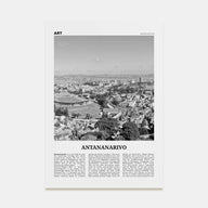 Antananarivo Travel B&W Poster