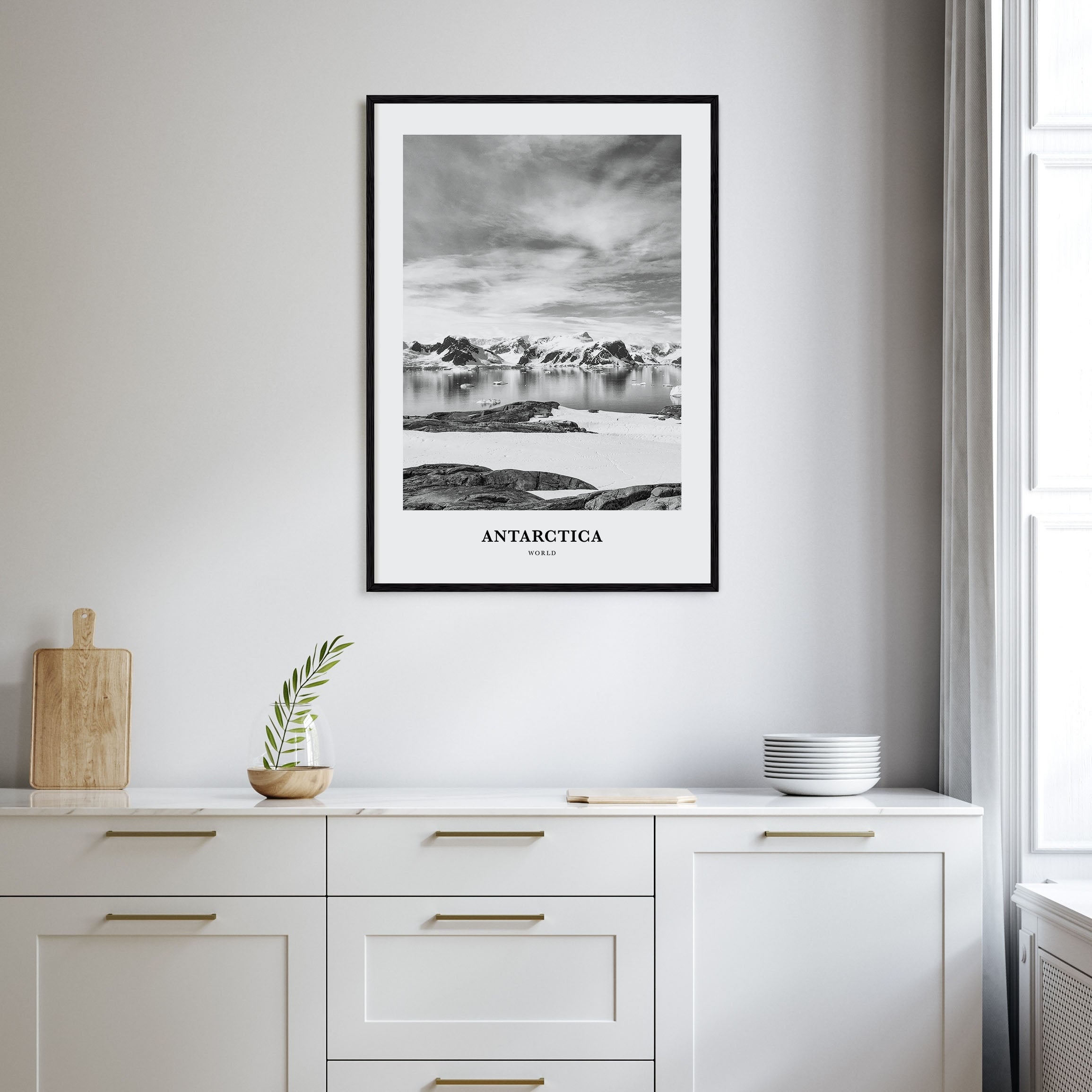 Antarctica Portrait B&W Poster