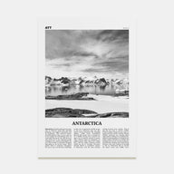 Antarctica Travel B&W Poster