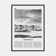 Antarctica Travel B&W Poster