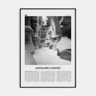 Antelope Canyon Travel B&W Poster