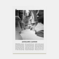 Antelope Canyon Travel B&W Poster