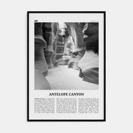 Antelope Canyon Travel B&W Poster