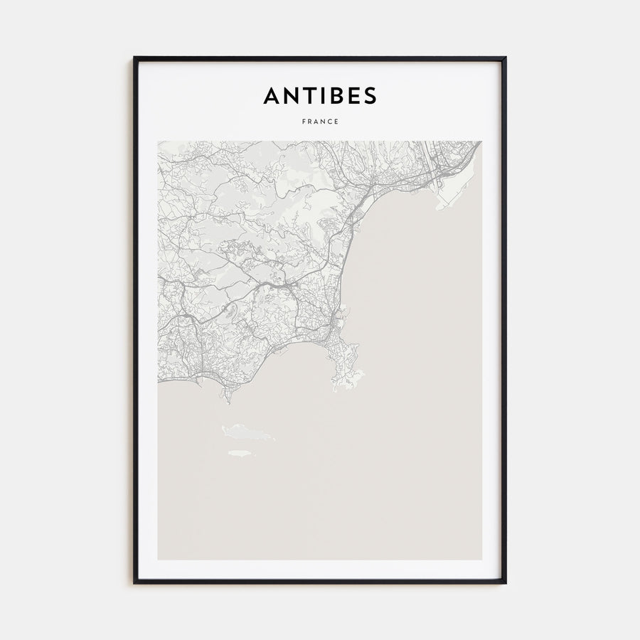 Antibes Map Portrait Poster