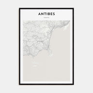 Antibes Map Portrait Poster