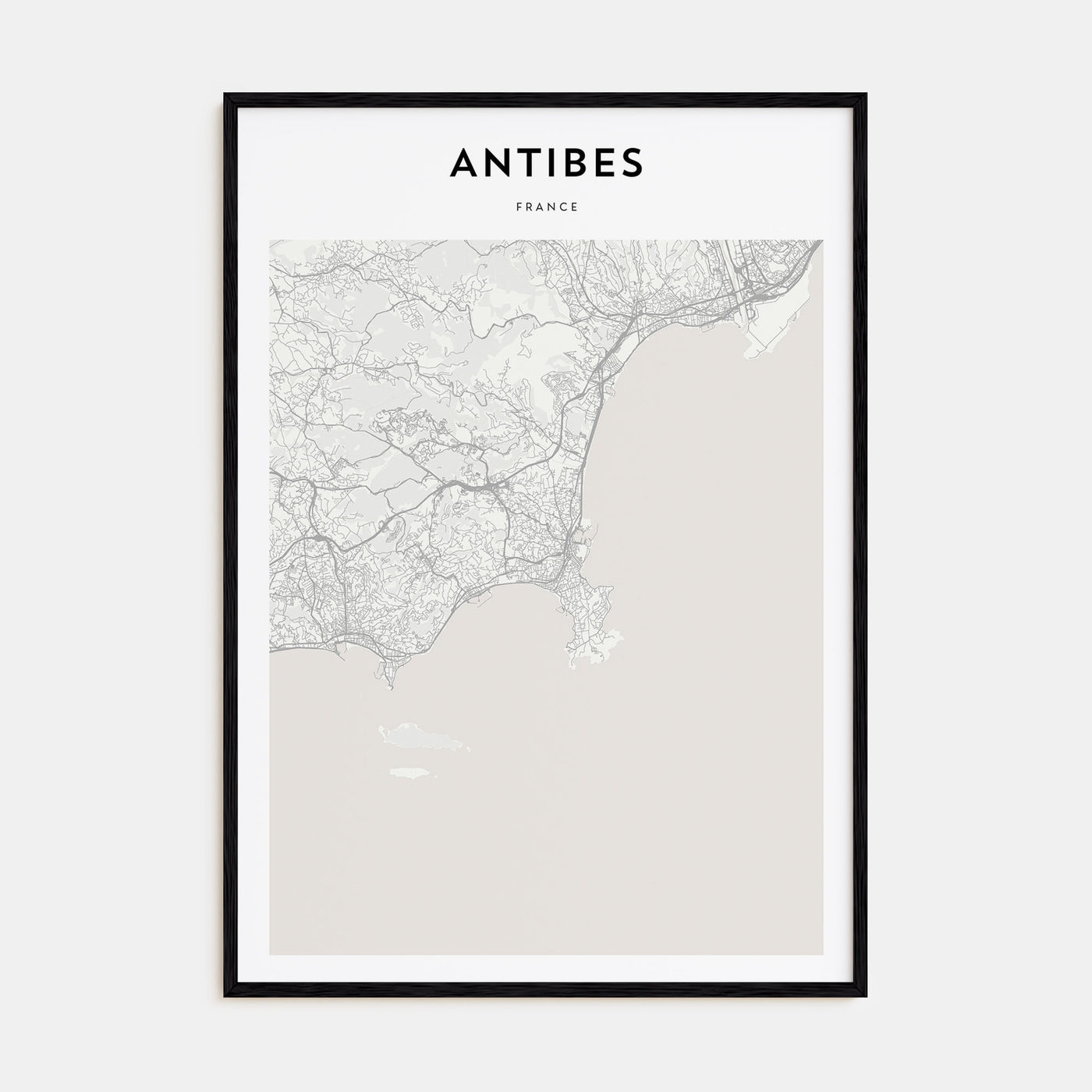 Antibes Map Portrait Poster