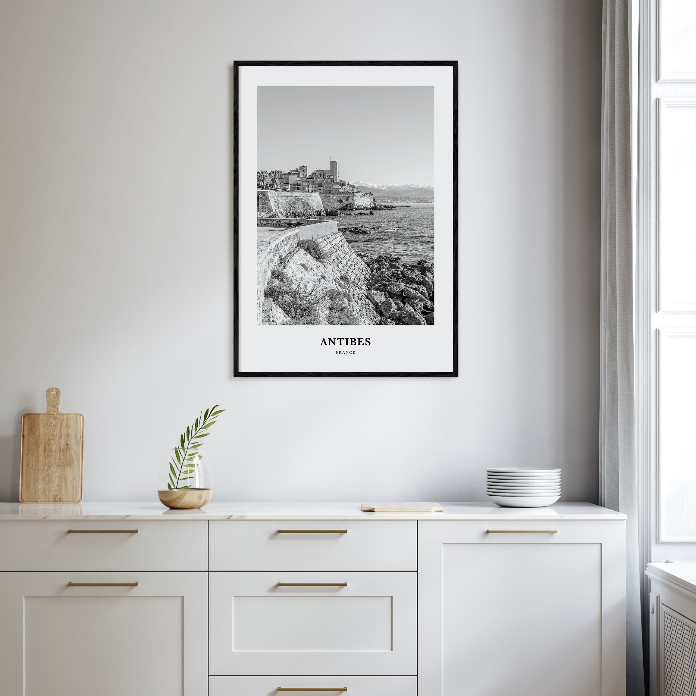 Antibes Portrait B&W Poster