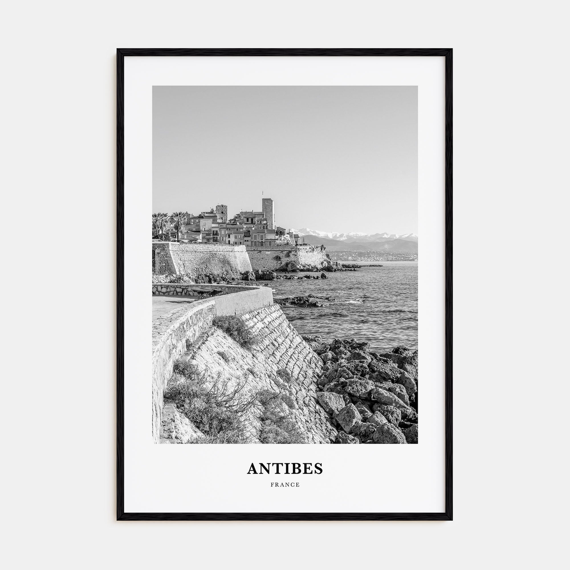 Antibes Portrait B&W Poster