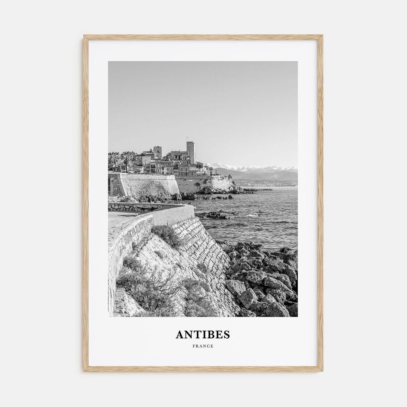 Antibes Portrait B&W Poster