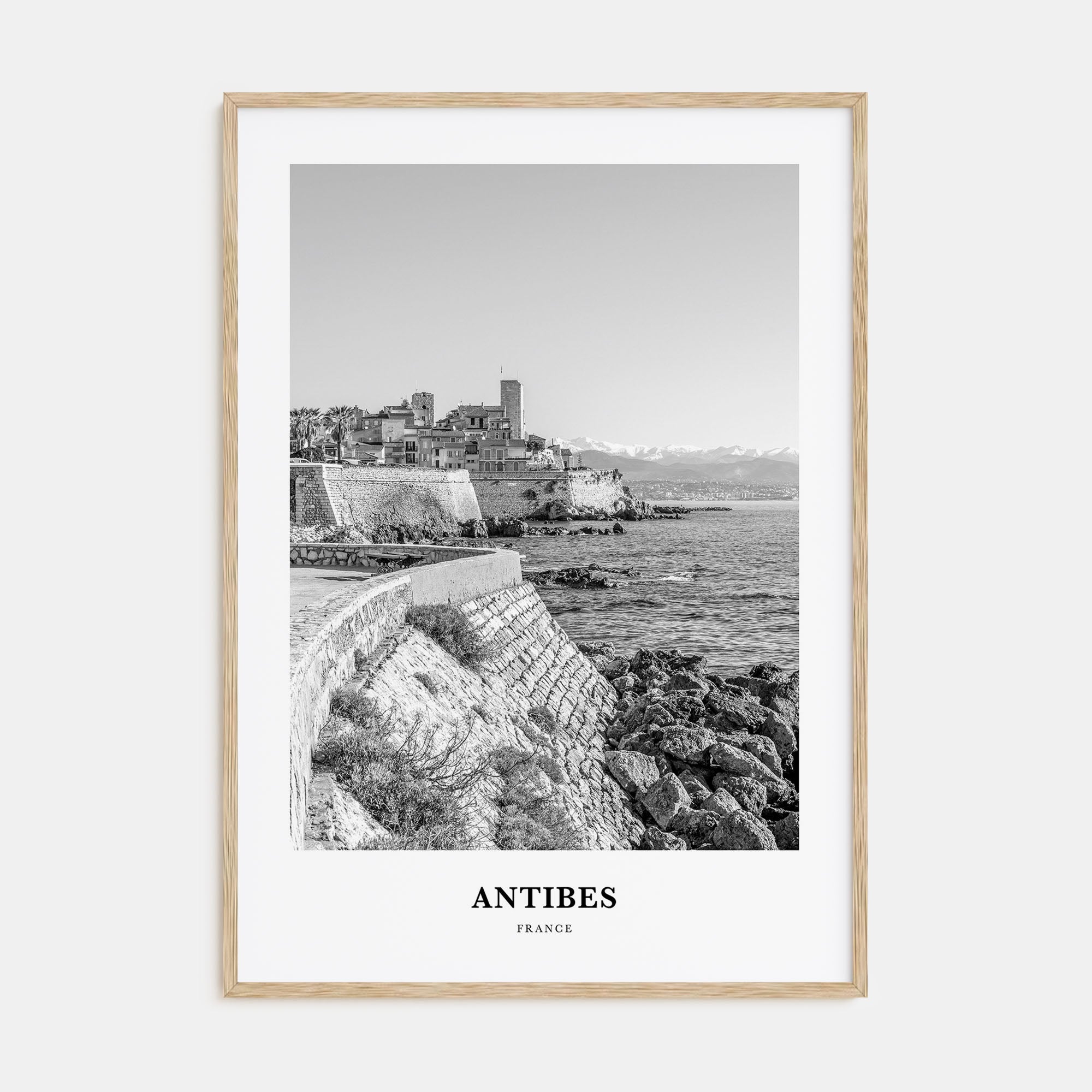 Antibes Portrait B&W Poster