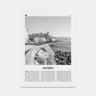 Antibes Travel B&W Poster