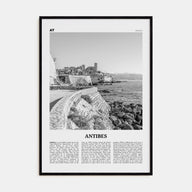Antibes Travel B&W Poster