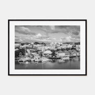 Antigua and Barbuda Landscape B&W Poster