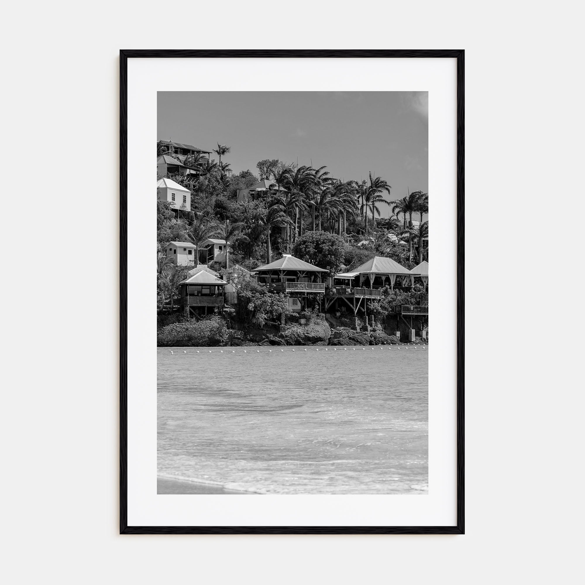 Antigua and Barbuda Photo B&W Poster