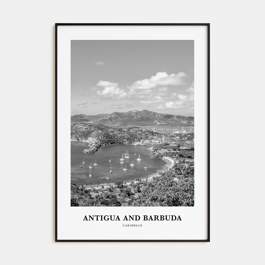 Antigua and Barbuda Portrait B&W Poster