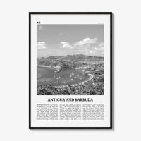 Antigua and Barbuda Print Black and White, Antigua and Barbuda Wall Art, Antigua and Barbuda Poster, St John's, Caribbean