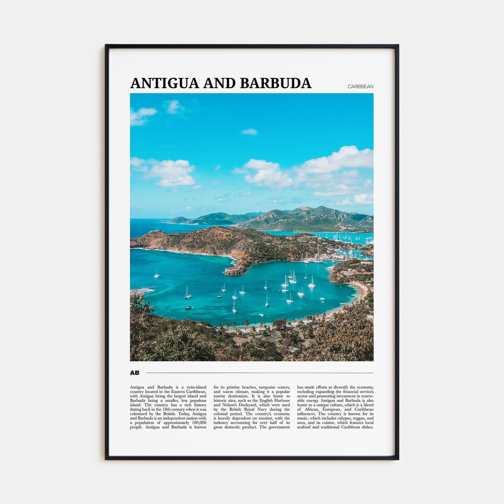 Antigua and Barbuda Travel Color Poster