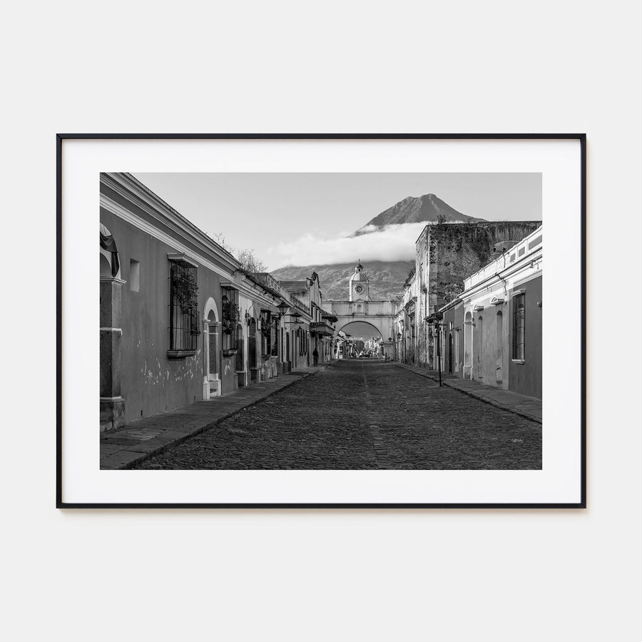 Antigua Guatemala Landscape B&W Poster