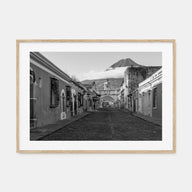Antigua Guatemala Landscape B&W Poster