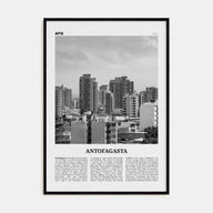 Antofagasta Travel B&W Poster