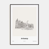 Antwerp Drawn Poster