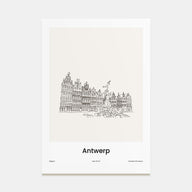 Antwerp Drawn Poster