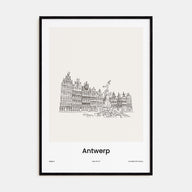 Antwerp Drawn Poster