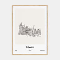 Antwerp Drawn Poster