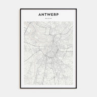 Antwerp Map Portrait Poster
