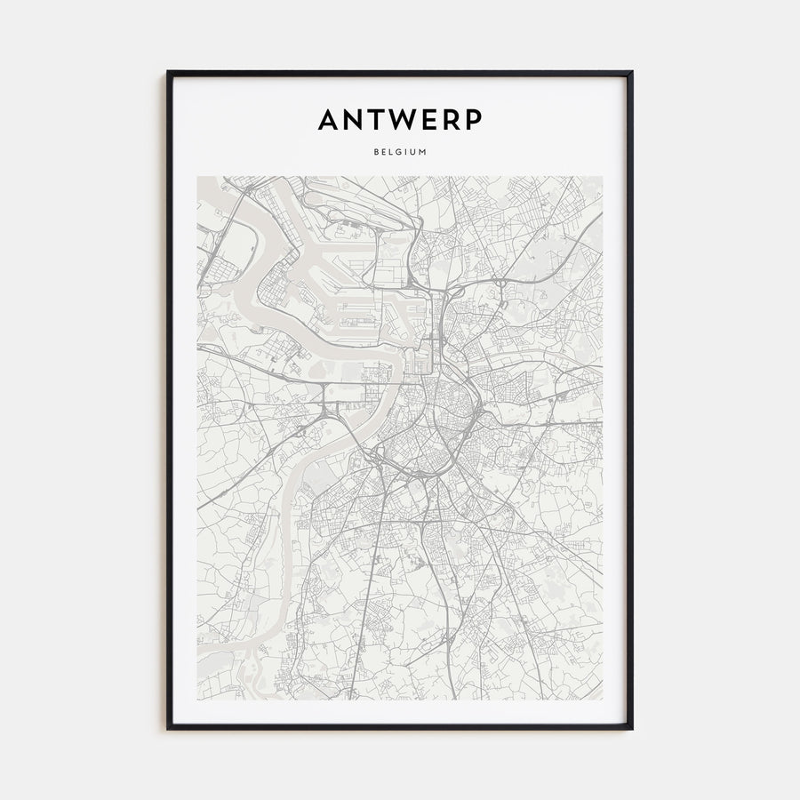 Antwerp Map Portrait Poster